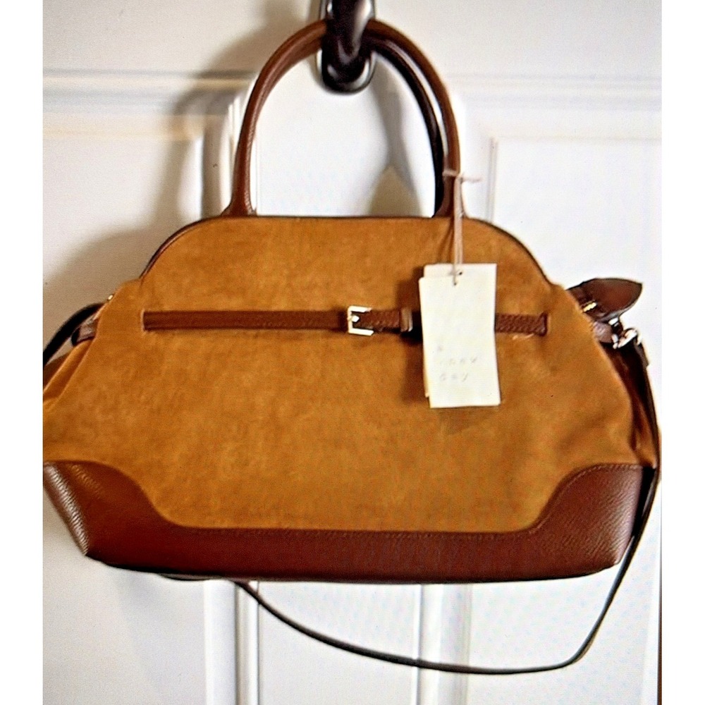 a New Day™ Belted Satchel Handbag - Brown